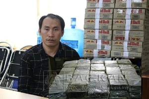 Giấu 198 bánh heroin trong máy xúc, ngụy trang bằng bùn đất