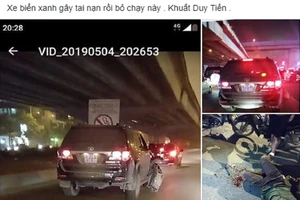 Nghi vấn xe biển xanh 80A bỏ chạy sau khi gây tai nạn