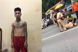 Thanh niên không đội mũ bảo hiểm tông CSGT