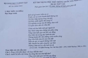 Choáng: Chụp đề thi Ngữ văn gửi ra ngoài để nhờ giải hộ
