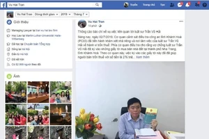 Công an nói về 'thông cáo báo chí' của luật sư Trần Vũ Hải 