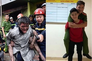 Chàng trai cõng chiến sĩ PCCC đã cứu mạng mình trong đám cháy
