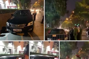 Xe biển xanh 80A nghi gây tai nạn rồi bỏ chạy