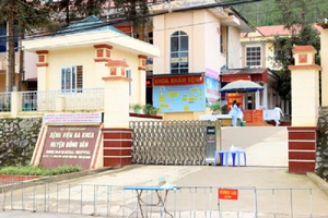 BV đa khoa Đồng Văn, nơi cô gái 16 tuổi nhiễm COVID-19 đang được điều trị. Ảnh: Báo Hà Giang