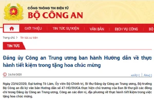 Bộ Công an: Cấm tặng hoa chúc mừng sinh nhật lãnh đạo