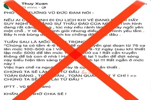  Bác bỏ FB bịa lời của Phó Thủ tướng Vũ Đức Đam về COVID-19 