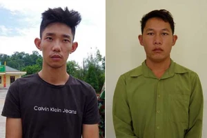 Hai nghi phạm Phùng Thế Anh và Vàng Seo Xóa. Ảnh: CAND