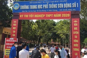 Điểm thi Trường THPT Sơn Động số 1. Ảnh: UBND huyện Sơn Động