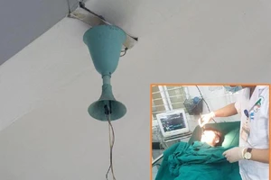 Quạt trần rơi trong lớp, một học sinh lớp 2 nhập viện