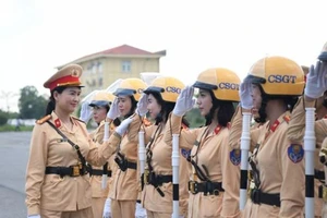 25 'bóng hồng' của Cục CSGT dẫn đoàn Đại hội