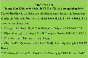 4 ca dương tính COVID-19, Hà Nội thông báo khẩn