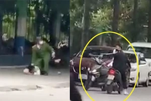 Cầm dao chém vỡ xe công an để ‘giải cứu’ bạn