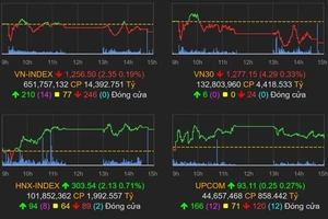 VN-Index giảm điểm, cổ phiếu bất động sản đồng loạt tăng