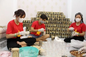 Bạn trẻ TP.HCM làm muối mè gửi đến tâm dịch Bắc Giang