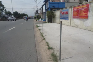 Bẫy ở lề đường trên quốc lộ 1K ở Bình Dương