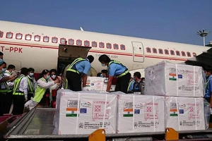 Một lô vaccine Ấn Độ cung cấp cho Myanmar hồi tháng 1. Ảnh: AFP