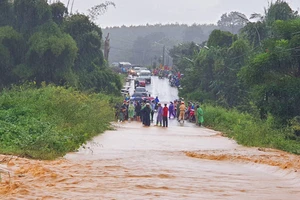 Kon Tum: Mưa lớn, đường tỉnh lộ 675 bị chia cắt do ngập cục bộ
