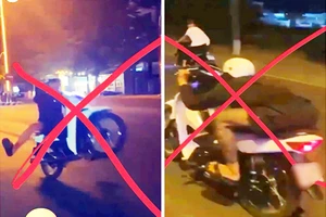 Công an làm việc với 3 thanh thiếu niên lái xe lạng lách để đăng Facebook