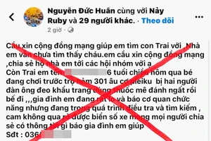 Xuất hiện tin giả 'bé trai 6 tuổi bị đánh thuốc mê, bắt cóc'