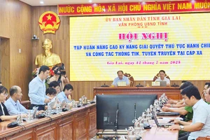Gia Lai tập huấn nghiệp vụ dịch vụ công liên thông cho cán bộ 135 xã 