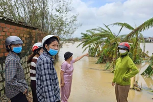 Nước hạ lưu sông Kôn đang lên, nguy cơ tái lụt vùng trũng ở Gia Lai