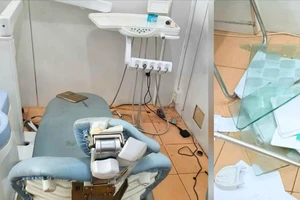 Đi khám răng, thanh niên lên cơn đập phá nhiều tài sản