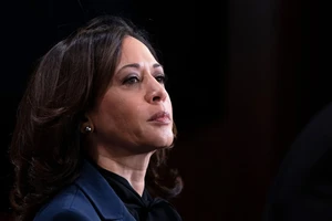 Phó Tổng thống Mỹ Kamala Harris trong một cuộc họp báo hồi tháng 2-2020. Ảnh: AP