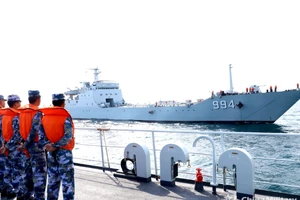 Hải quân Trung Quốc trong một đợt diễn tập ở Biển Đông vào tháng 7-2018. Ảnh: CHINA DAILY 