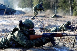 Binh sĩ Crotia trong một cuộc tập trận chung với một số thành viên NATO khác ở Lithuania hồi tháng 1-2018. Ảnh: 