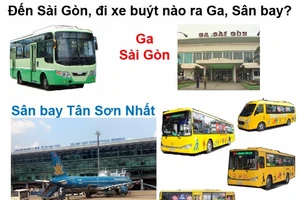 Đến Sài Gòn, đi tuyến buýt nào ra ga, sân bay?
