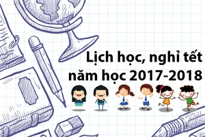 Lịch học, nghỉ Tết năm học 2017-2018 