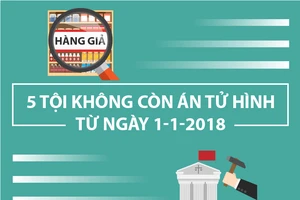5 tội danh không còn án tử hình từ ngày 1-1-2018