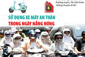 Sử dụng xe máy an toàn trong ngày nắng nóng