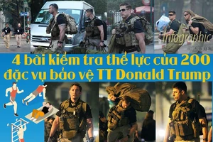 4 bài kiểm tra thể lực của 200 đặc vụ bảo vệ TT Donald Trump