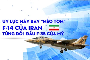 Uy lực máy bay Mèo F-14 của Iran từng đối đầu F-35 của Mỹ
