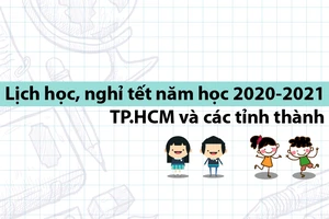 Lịch học, nghỉ tết năm học 2020-2021 TP.HCM và 30 tỉnh thành