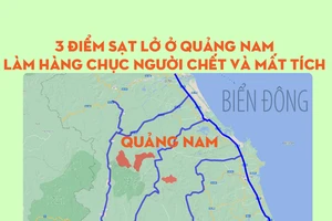 3 điểm sạt lở ở Quảng Nam làm hàng chục người chết, mất tích