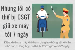 Đi xe máy lạng lách có thể bị CSGT giữ xe tới 7 ngày