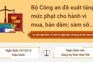 Bộ Công an đề xuất tăng mức phạt cho hành vi mua, bán dâm; sàm sỡ...