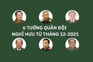 6 tướng cấp cao của quân đội nghỉ hưu từ tháng 12-2021