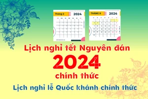 Lịch nghỉ tết Nguyên đán 2024 và lịch nghỉ lễ quốc khánh chính thức