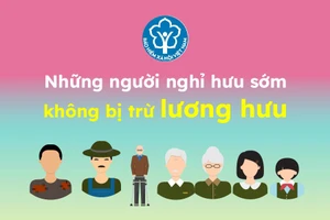 Những người nghỉ hưu sớm không bị trừ lương hưu