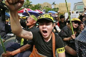 Biểu tình lớn ở lãnh thổ Đài Loan