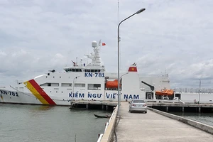 Tàu kiểm ngư hiện đại nhất Việt Nam đã tới Vũng Tàu 