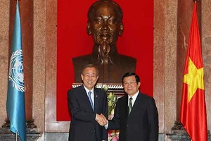 Chủ tịch nước thông báo diễn biến biển Đông với tổng thư ký LHQ