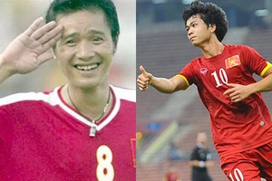 Hồng Sơn với bố Liêm và Công Phượng với ‘các bố’