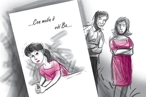 Lá thư của con gái chín tuổi xin được ở với ba