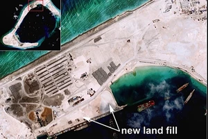 Trung Quốc tiếp tục xây sân bay trên đá Subi