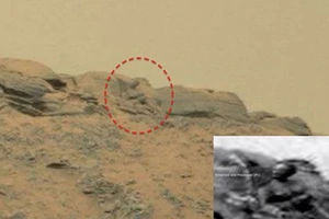 Đá giống tượng Phật trên sao Hỏa