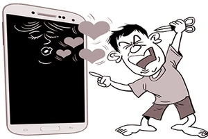 Bị chồng cũ đánh vì xem phim trên điện thoại